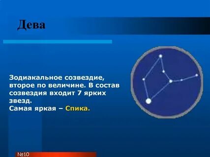 Яркая звезда в созвездии девы