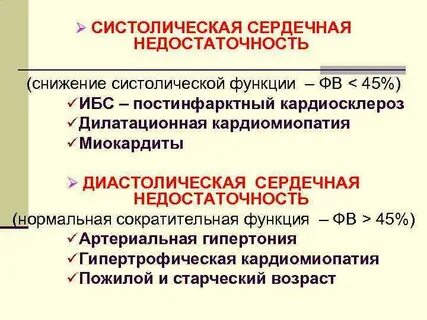 Нарушение функции сердца