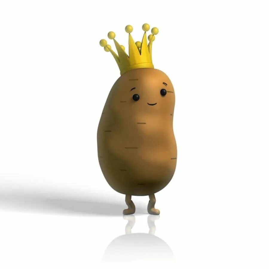 Веселая картошечка. Веселая картошка. Живая картошка. Радостная картошка. Картошка с короной.