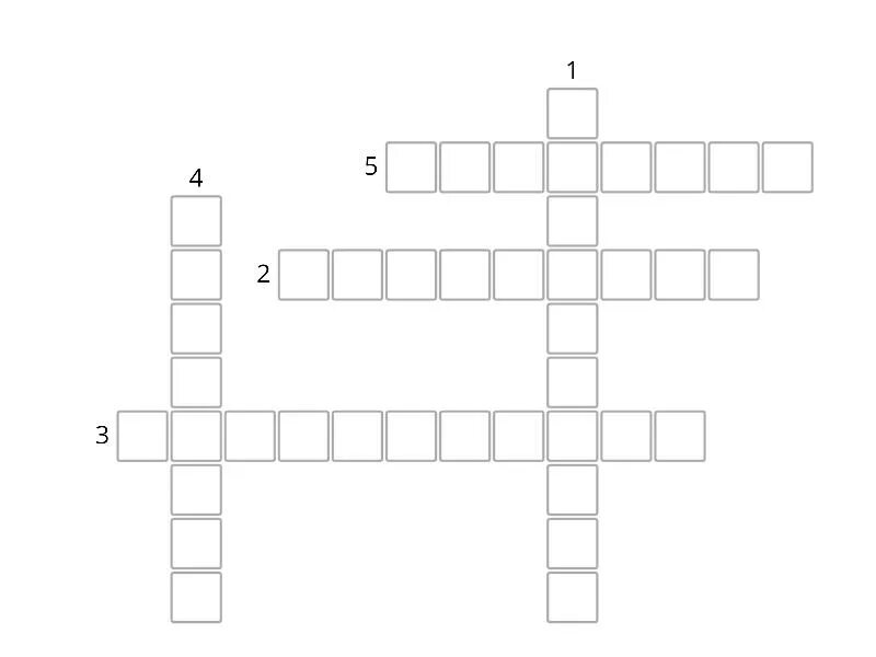 Формы кроссвордов. Пустой кроссворд из 5 слов. Кроссворд для 5 класса столбиком. Кроссворд по изо 6 класс с ответами и вопросами.