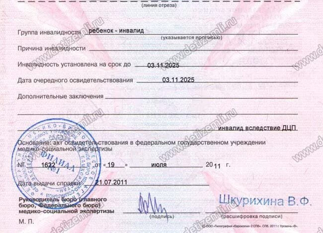 Инвалидность после 1