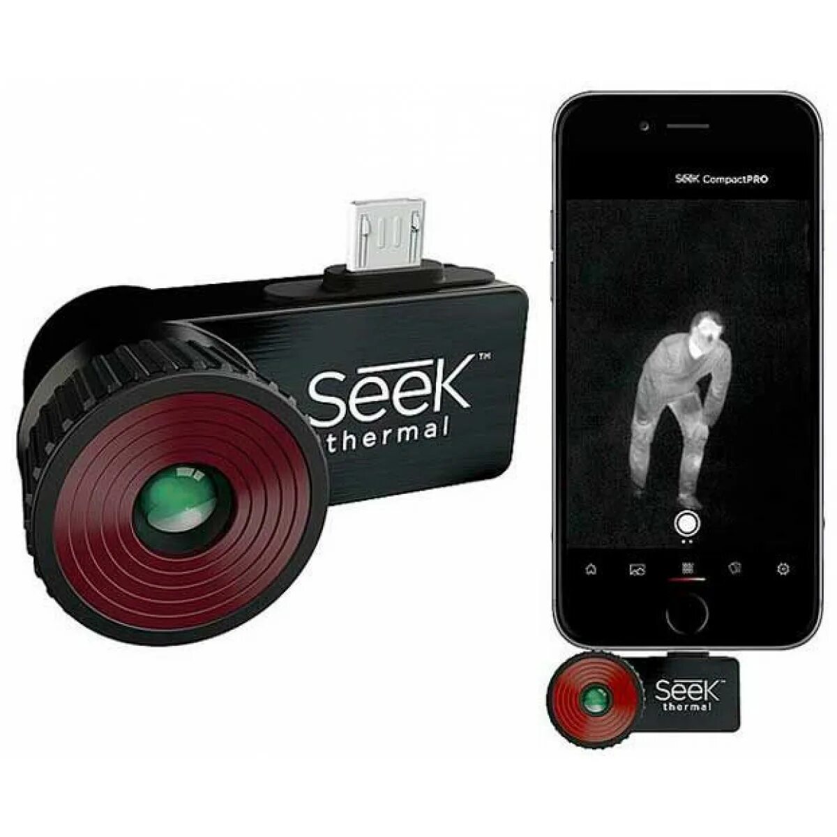 Seek compact pro. Seek Termal Compact Pro. Тепловизор seek Thermal Compact Pro. Тепловизор seek Thermal Compact Android. Линза для тепловизора seek Thermal.