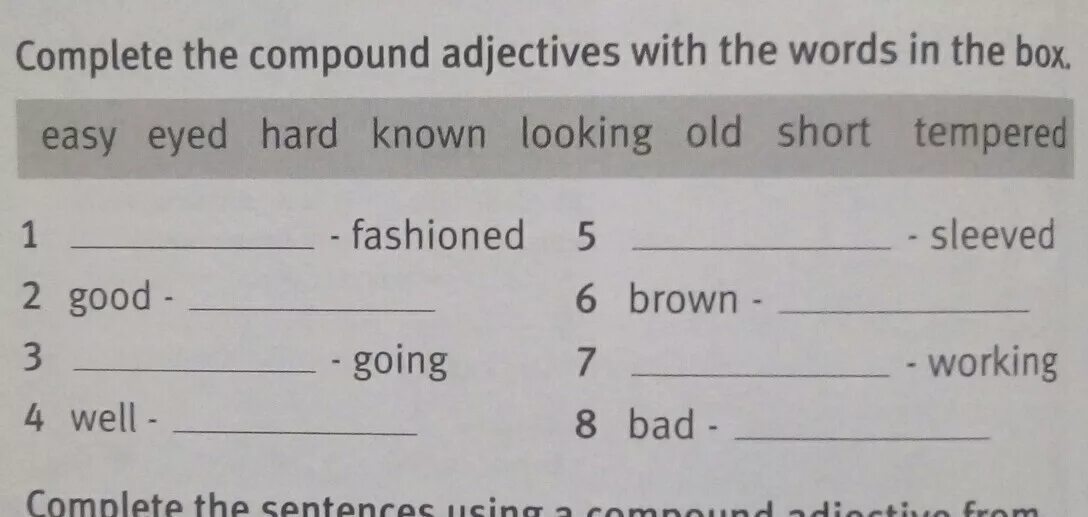 Complete the words to make a