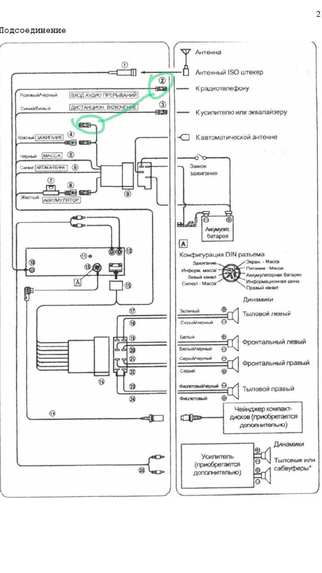 Connections Alpine CDE-9872RE User Manual Page 30 / 31 Original mode