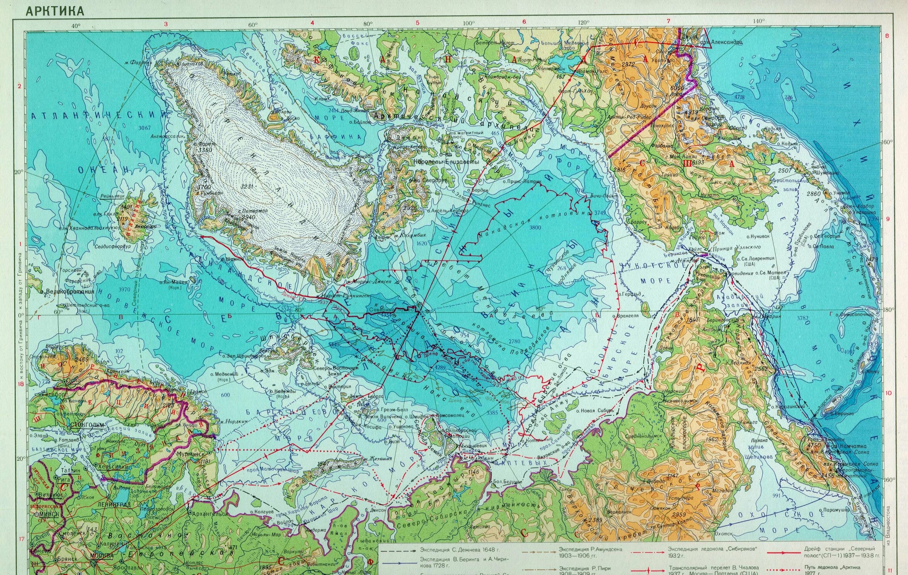 Северный Ледовитый океан географическая карта. Физическая карта Северного Ледовитого океана. Карта Северного Ледовитого океана на карте. Северный Ледовитый океан физическая карта границы.