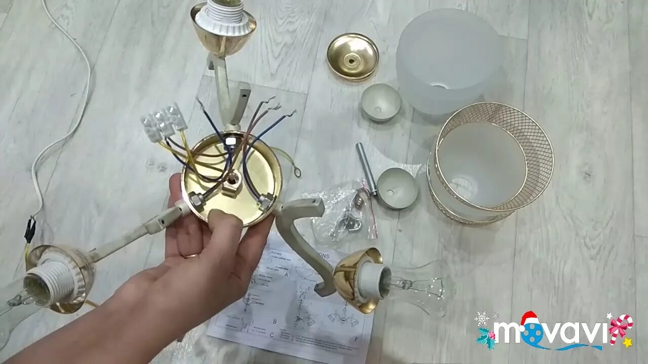 Как собрать подвесную люстру