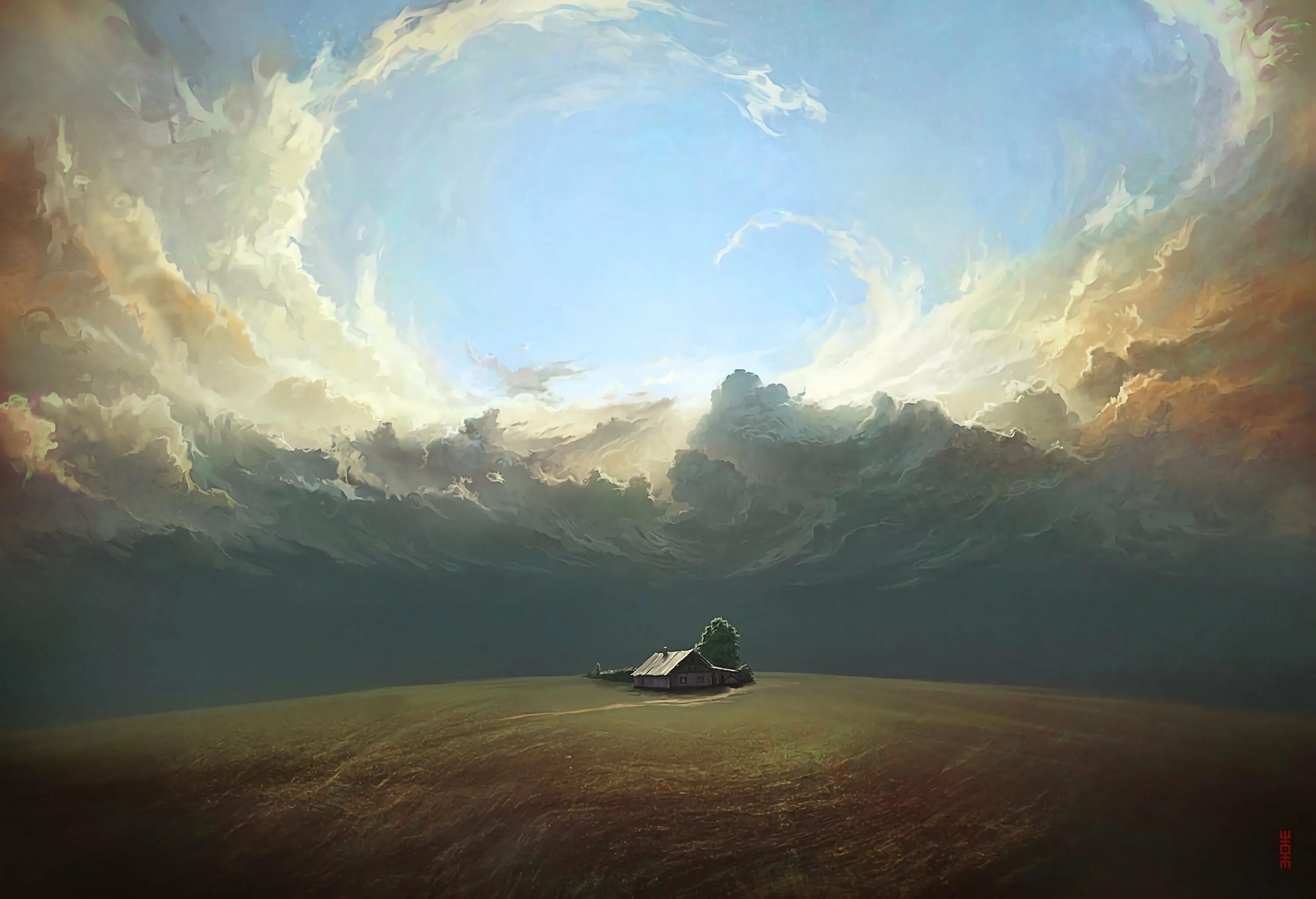 Умиротворенная картина. Художник Artem rhads Chebokha.