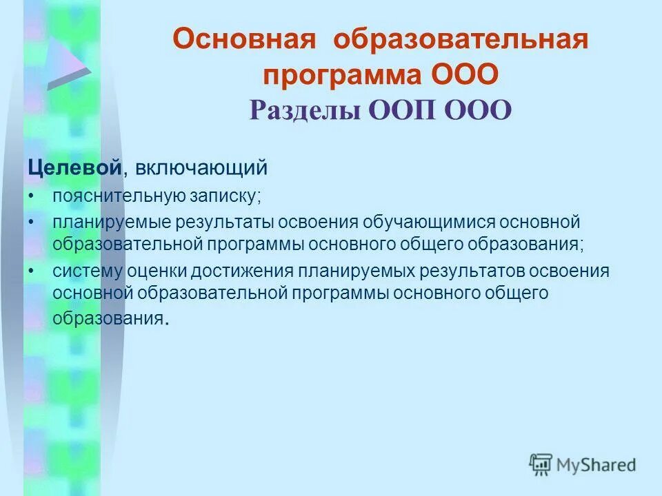 Образовательные программы общего образования заключение