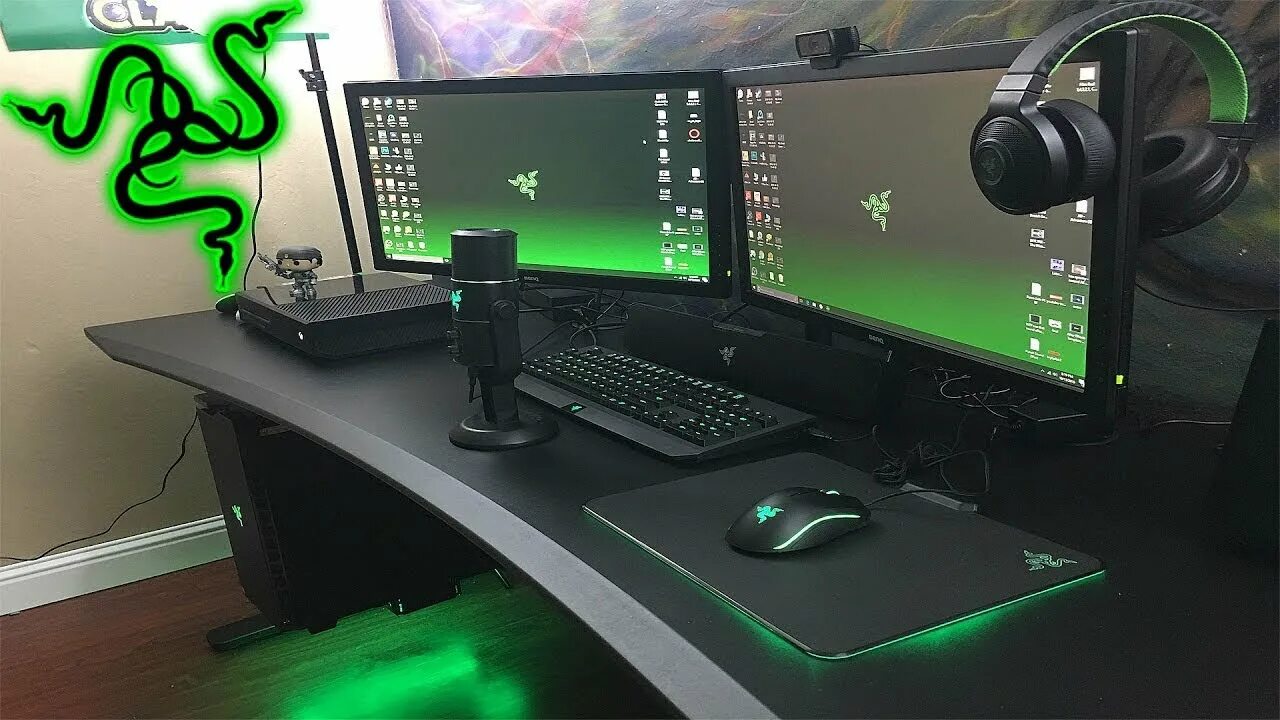 F2 setup. Игровой стол razer. razer комната пк. геймерская комната razer. pc setup razer.