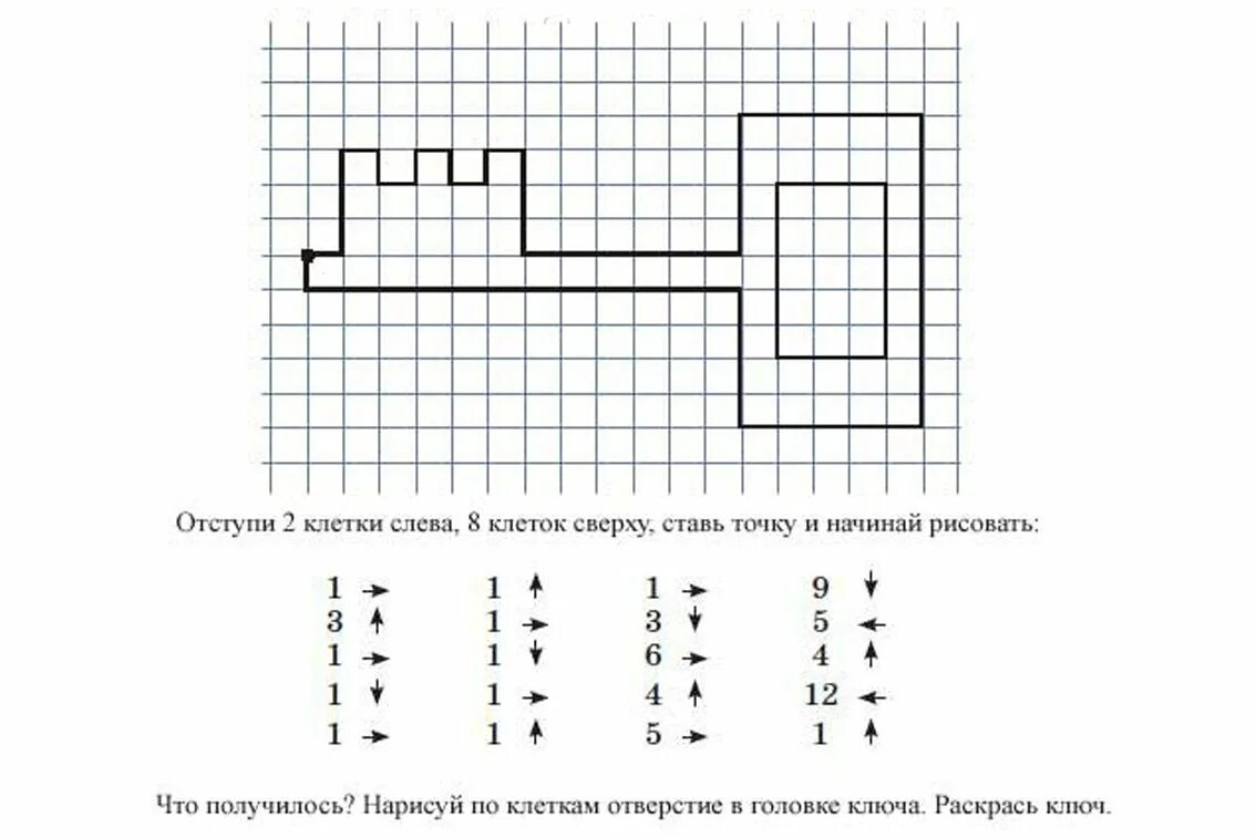 Математика в клетку подготовительной группе. Математический диктант для дошкольников по клеточкам ключик. Графический диктант для дошкольников ключ. Графический диктант для дошкольников золотой ключик. Математические диктанты для дошкольников 6-7 лет.