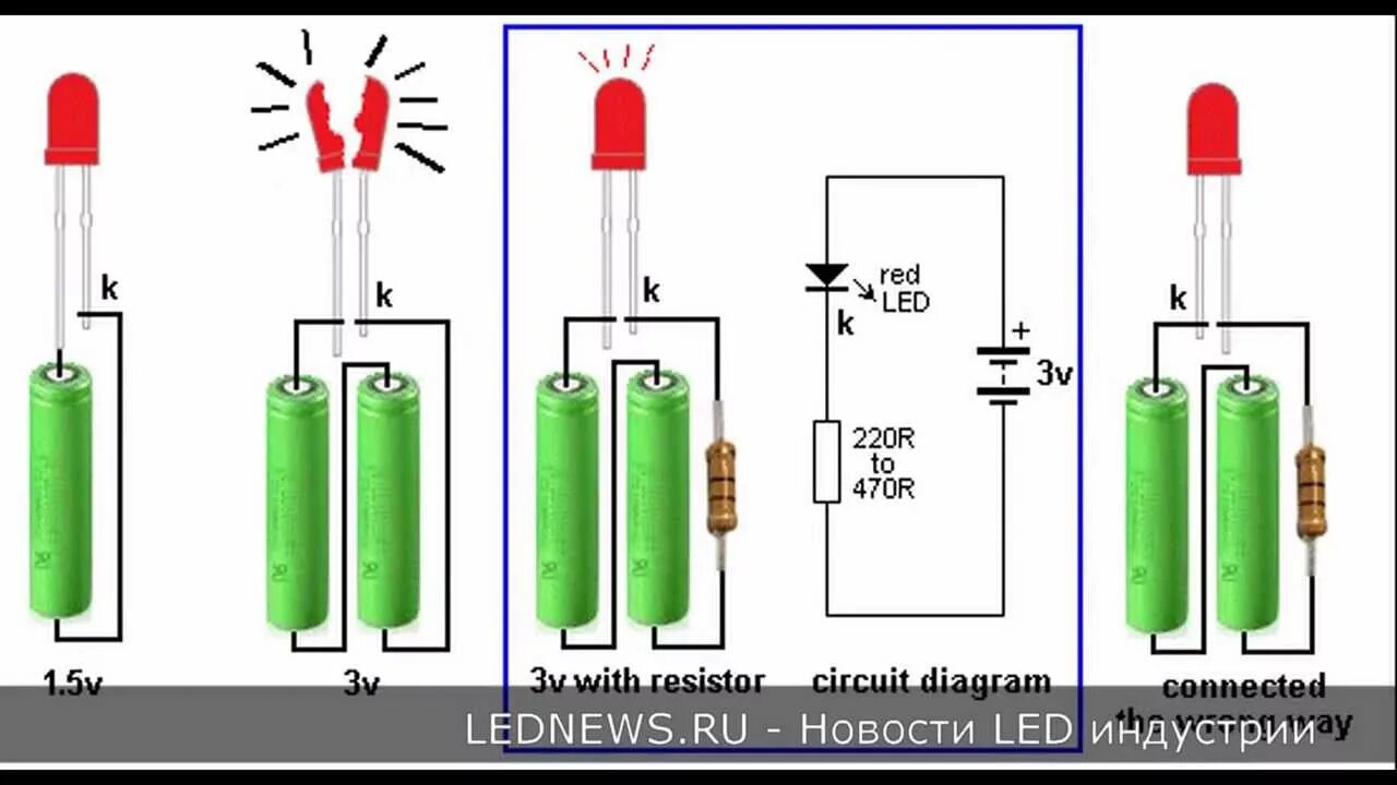 Диоды 2 ома сопротивление. Схема подключения светодиодов к батарейке 3v. Схема подключения диода от батарейки. Резистор для светодиода 5 вольт. Схема включения светодиода от 5 вольт.