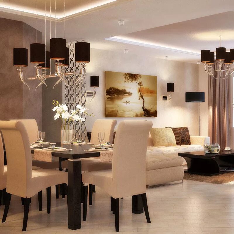 Кофейная гостиная в интерьере фото braune-wandgestaltung-eine-gemütliche-wohnung-mit-braunen-wänden Wandgestaltung,