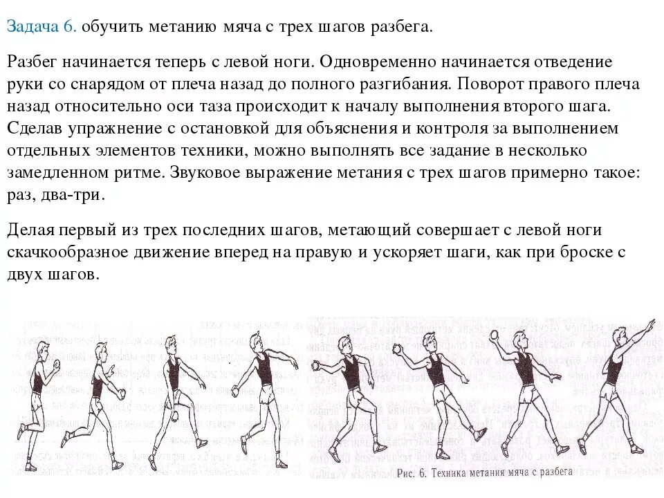 Техника метания мяча с разбега на дальность. Техника метания мяча с разбега на дальность