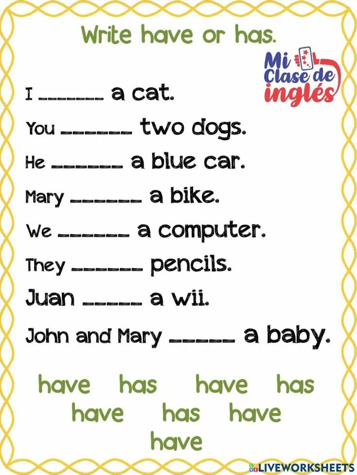 The verb to have упражнения. Have got has got упражнения. Have has. Глагол have Worksheets. Have got has got Worksheets 2 класс.