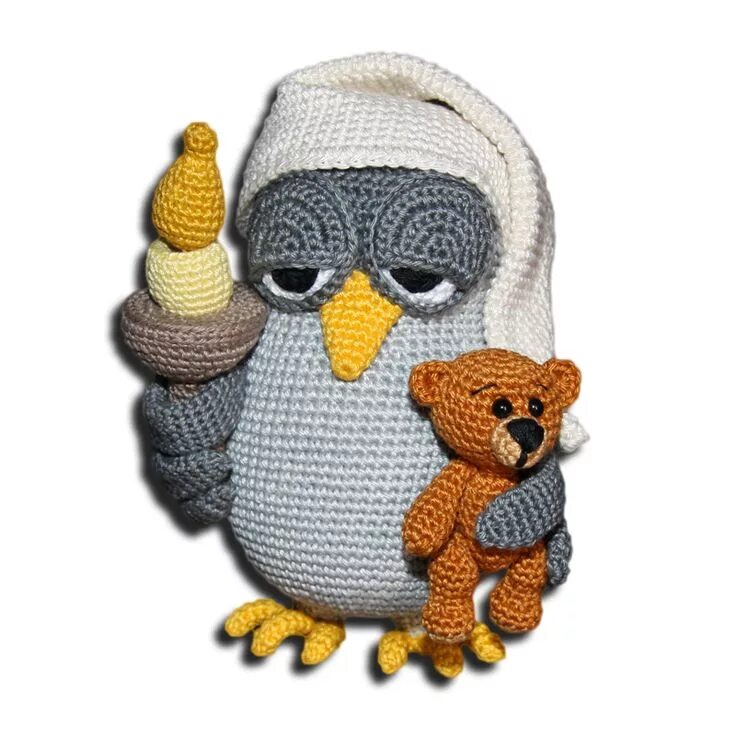 Сова доктор крючком. Вязаная сова. вязаные игрушки. вязаная игрушка сова. вязание крючком совенок.