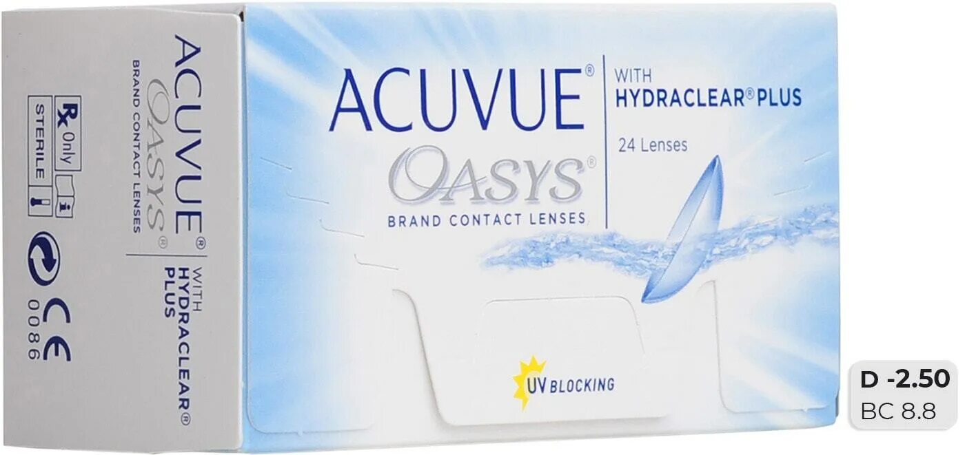 Acuvue Oasys with Hydraclear Plus. Acuvue Oasys with Hydraclear Plus -1,5. Acuvue Hydraclear Plus -3/8.4. Acuvue Oasys -1.75 8.4 24 шт. Acuvue oasys недельные