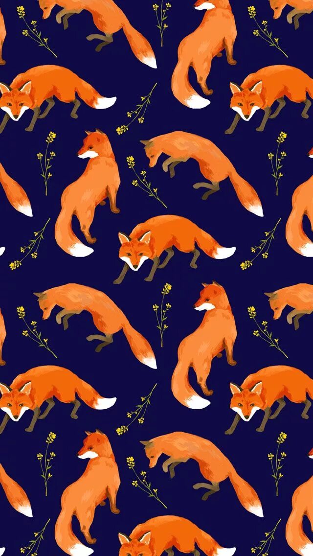 Flower foxes. Лиса фон. Паттерн с лисами. Паттерны лиса. Фон с лисами.