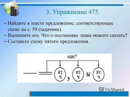 Предложение которому соответствует данная схема