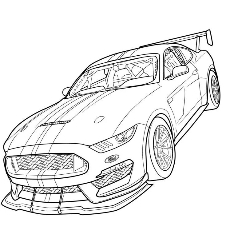 Мустанг раскраска для детей распечатать Unique Printable Coloring Pages Cars coloring pages, Mustang drawing, Coloring p