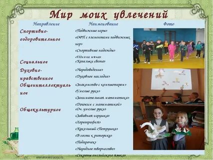 Стихотворение увлечения