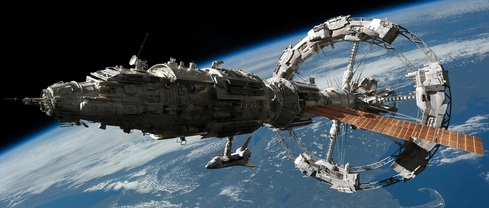 Next Space Station realistic CG. Lang space