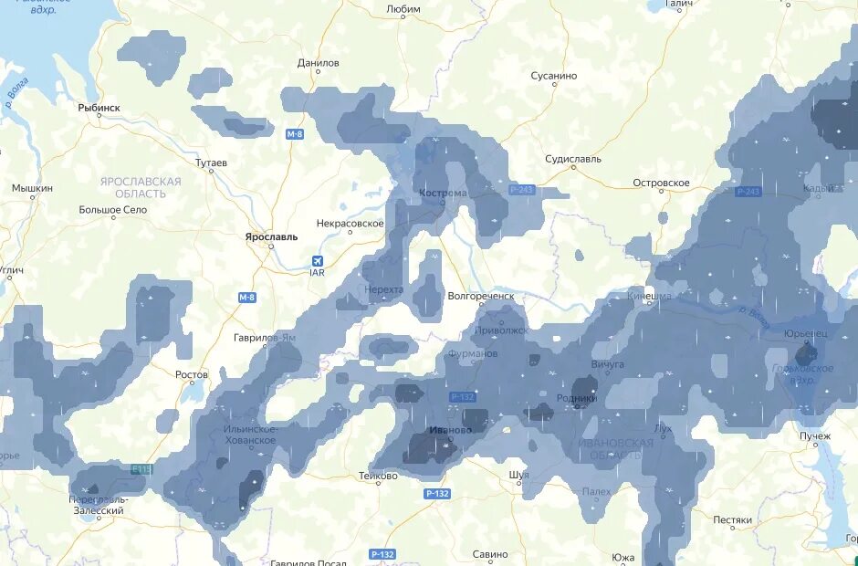 Карта осадков волгореченск