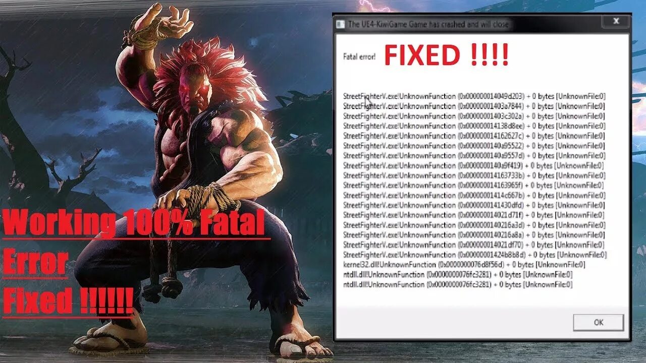 Fatal error game render has just crashed. Fatal error game render has just crashed