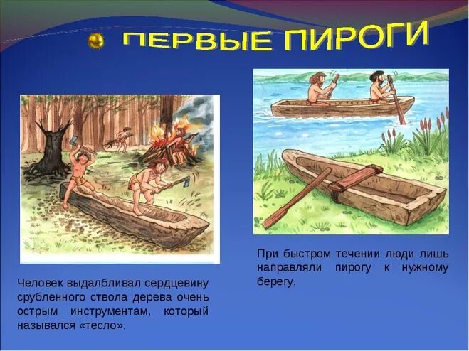 Весло слово в предложении. Лодки первобытных людей. Первые плоты и лодки. Первые плавательные средства в древности. Лодка в древности.