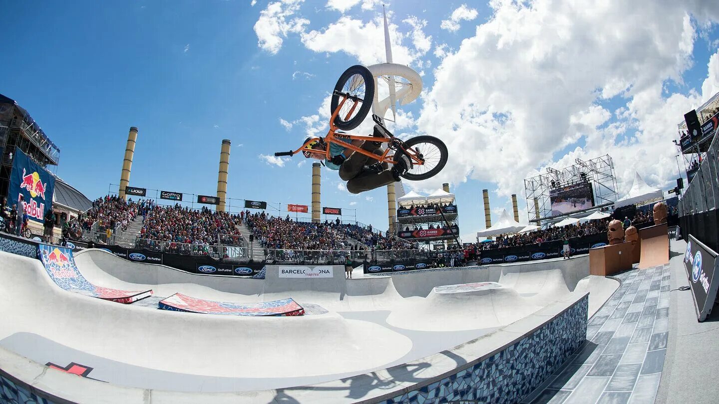 S x games. BMX фристайл парк. Биг Эйр бмх. ВМХ фристайл рампа. Бмх фристайл соревнования.