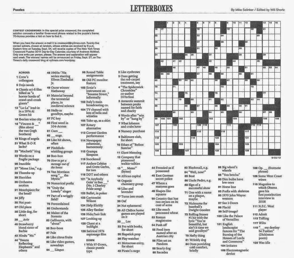 Times crossword