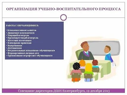 Учебно воспитательный процесс в школе
