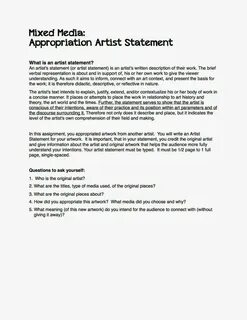 Artist's statement