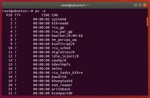 Ubuntu процессы