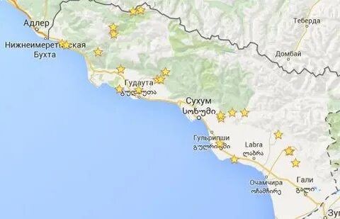 Очамчира показать на карте
