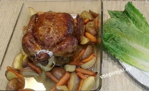 Курица в духовке целиком какая температура