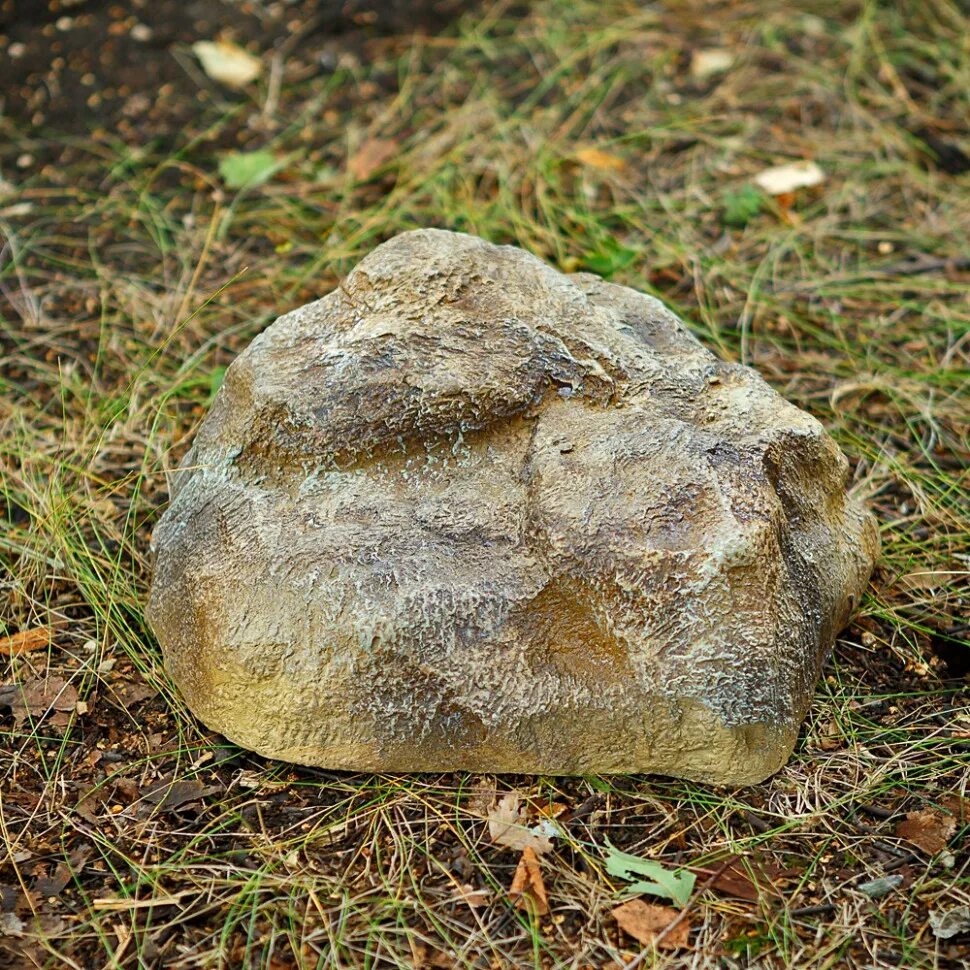 F stone. Камень декоративный валун диаметр 75. Садовая фигура "камень-валун". Искусственный камень валун из полистоуна. Камень f19.