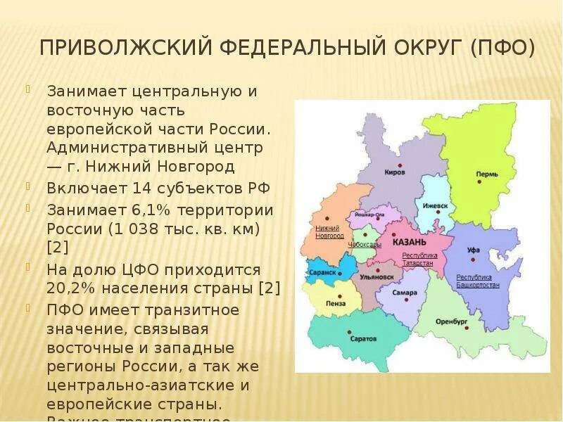 Административный центр Приволжского федерального округа. Субъекты Приволжского округа. Субъекты РФ Приволжский округ. Состав Приволжского федерального округа на карте.