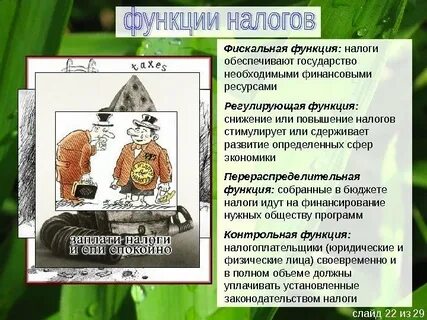 Налоги обеспечивают