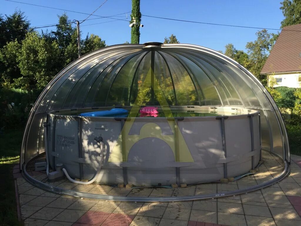 Купол 58612. Складной купол павильон для бассейна летотент. Купол для бассейна летотент. Круглый павильон для бассейна. Купольные беседки иглуу.