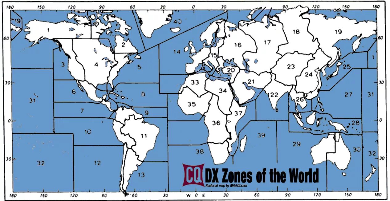 Черные зоны на карте. Радиолюбительские зоны waz. Зона CQ карта. Радиолюбительские зоны CQ.