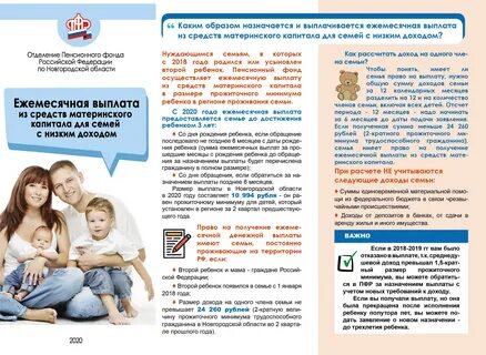 Можно материнский капитал получить ежемесячный