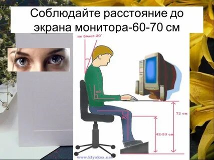 Оптимальное расстояние от глаз до экрана