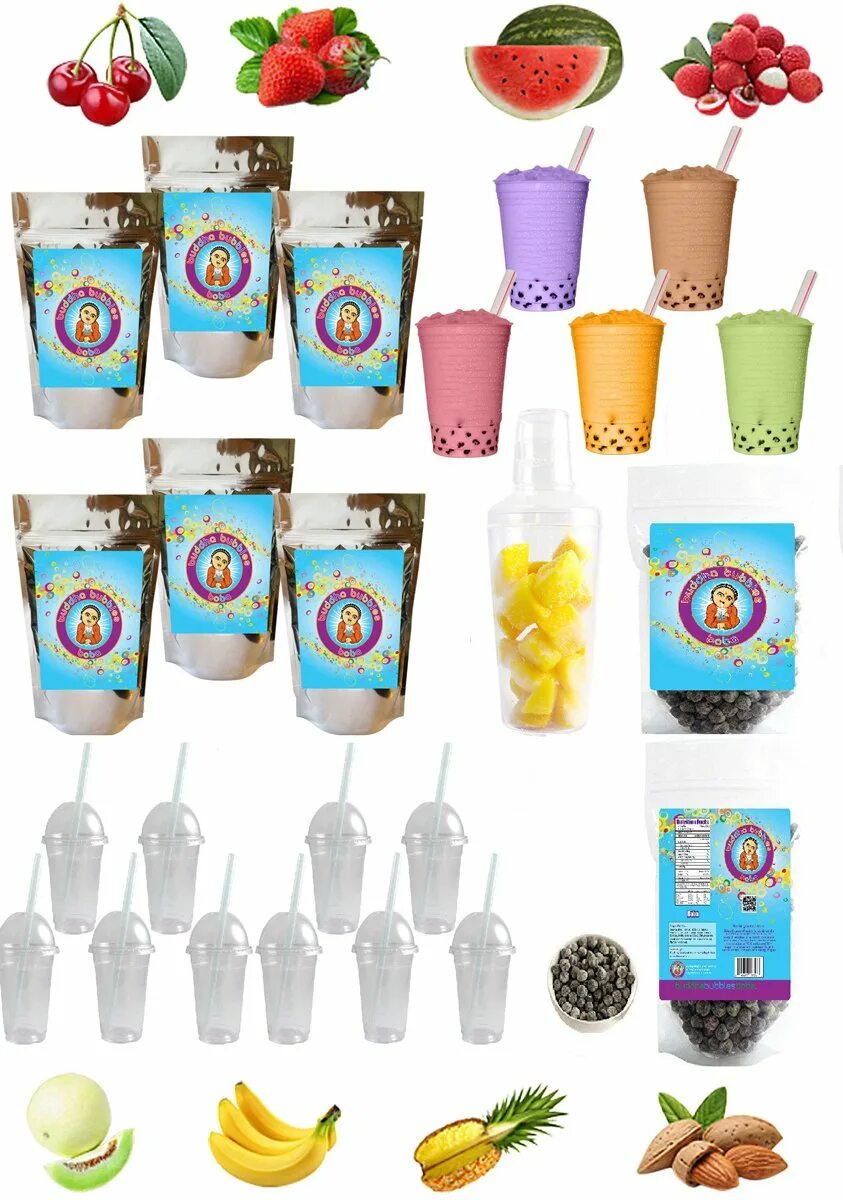 Шарики тапиоки для Bubble Tea. Bubble Tea DIY Kit. Boba чай. Упаковка для Boba Tea.