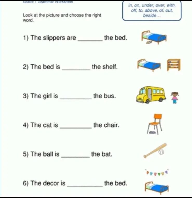 Choose suitable prepositions