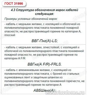 Кабель ввгнг ls техническая характеристика