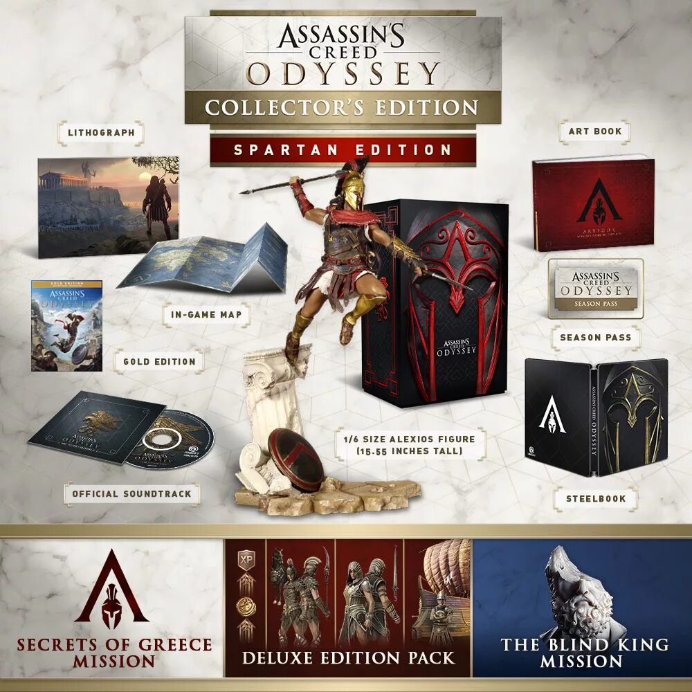 Assassin s creed odyssey editions. Коллекционное издание игр ассасин Крид Одиссей. Коллекционка ассасин Одиссея. Коллекционное издание ассасин Крид Одиссея. Коллекционное издание ассасин Крид Мираж.