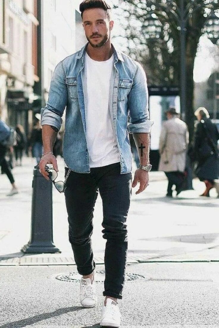 25 Cool White Sneakers Outfits for Men White sneakers men, White sneakers outfit