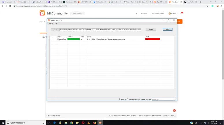 Missmatching image and device. Echo missmatching image and device miflash. error missmatching image and device.