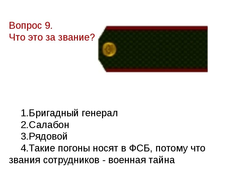 Тест погонов. Погоны рядового состава Российской армии.