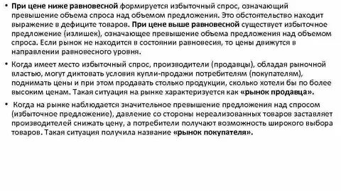 Избыточный спрос это